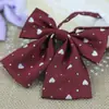 Original Jk Color Sólido Estilo Universitario Niña Corbata de Moño Japones Corazón Moño Accesorio Uniforme de Marinero Pluma Cuello Plano de Esquina Flor