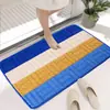 Felpudo de entrada con barras verticales, alfombrilla antideslizante para inodoro, alfombrilla para pies de baño, alfombra para entrada de dormitorio, soporte para alfombra, procesamiento OEM