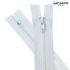 Lote direto de fábrica em estoque descartável protetor roupas zíper 80cm branco não. 3 zíper de tira de nylon fechado com acabamento de cauda