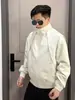 Chaqueta Compuesta de Color Sólido Oxford Pequeña a Prueba de Tres Elementos con Cuello Alto, Chaqueta de Trabajo Elegante y Genial, Chaqueta Exterior Triple Impermeable
