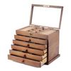 Caja de Joyería de Madera Maciza Gran Capacidad Madera Retro Estilo Chino Joyería Regalo de Boda Caja Práctica