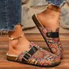 Pantuflas Cerradas Casuales 2025 para Mujer, Estilo Nuevo Otoño Diario Transfronterizo, Zapatos Birkenstock sin Cordones, Zapatos Planos Perezosos