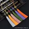 Dly Coroa de Metal Liga Liga Esmaltada Nó Chinês Borla Mini Ornamento de Nó Chinês Acessório Pingente de Borla