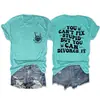 No Puedes Arreglar la Estupidez Camiseta Básica Redonda de Calavera con Mano Divertida para Mujer Manga Corta Holgada