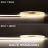 Fita de LED COB 3mm de largura 5V ultrafina 5mm baixa tensão 12V autoadesiva fita de luz suave adesivo embutido fita de luz suave para casa