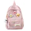 Mochila de alta apariencia para estudiantes de secundaria femeninas, mochila de gran capacidad estilo coreano con temática de bosque, mochila moderna y ligera para estudiantes de secundaria y primaria