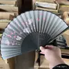 Abanico de Bambú Personalizado Estilo Antiguo, Abanico Plegable Portátil de Verano, Abanico de Danza Estilo Japonés, Abanico Antiguo Hanfu, Abanico para Mujer Estilo Japonés, Abanico Plegable Pequeño