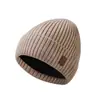 Melhor Vendedor de Inverno da Amazon Chapéu Adulto Cor Sólida Espessa Chapéu de Lã Ciclismo ao Ar Livre Malha com Acolchoamento Quente