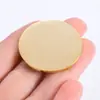 En stock Espejo Acero Inoxidable No Poroso Circular Tallado Colgante Brillante -30mm Multitamaño Accesorios para Joyería DIY
