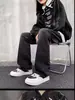 Jeans Rectos Sueltos Débiles para Hombre Primavera y Otoño Sentido de Alta Gama Estilo Americano Moderno Pantalones Altos High-street