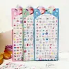 Lindas pegatinas de espuma de dibujos animados para niños, decoración DIY para cuadernos, botellas de agua y fundas de teléfono