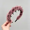 Faixa de Cabelo Alta com Gradiente de Malha Suave e Contas Floresta Nebulosa - Faixa de Cabelo Versátil para Arrumar Cabelos Soltos e Estilizar para Saídas