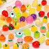 1000/package simulação de alimentos jogar legumes luminosos e frutas diy acessórios de resina micro paisagem material de frutas