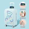 Mala Multifuncional, Mala Trolley Popular Cinnamoroll para Mulheres, Mala de Viagem Leve com Rodas Universais e Fechadura de Combinação, Colaboração Anime