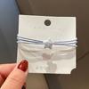 Corea del Sur simple lindo tela amor banda elástica cuadrada banda para el cabello redonda cinco estrellas cuerda para la cabeza tres en uno cuerda para el cabello venta al por mayor