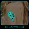Xm&Xp Adesivo de Tatuagem Luminoso Azul Feminino Impermeável Duradouro Floresta Margarida Simples e Inteligente Borboleta Fresco