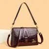 2026 Bolsa Feminina de Couro Patente de Uma Alça Bolsa Transversal de Designer Luxuoso Grande Capacidade Padrão Crocodilo Bolsa de Alta Qualidade
