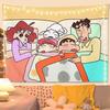 Crayon Shin-Chan Pano de Fundo Decoração Arranjo Foto Fofo Desenho Animado Pano Pendurado Quarto Dormitório Cama Reforma Pano de Parede Tapeçaria