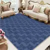 Alfombra Transfronteriza Geométrica de Lujo Ligero Estilo Americano, Rayas Simples, Lavable, Antideslizante, Adecuada para Sala de Estar y Dormitorio, Plegable