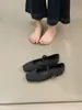 Sapatos Quadrados Retro de Bolinhas para Mulheres, Boca Rasa, Nova Coleção Primavera 2026, Versáteis, Mary Jane, Sapatilhas
