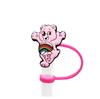 Funda para Popote de Oso Arcoíris Tapa para Popote Tapón de Polvo de Silicona Decoración de Popote de Fiesta de Anime Productos Transfronterizos