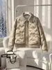 Chamarra de Algodón Rellena Estilo Chanel para Mujer, Estilo Corto, Nuevo Modelo 2025, Corte Holgado, Cuello Alto, Costuras Selladas, Engrosada para Calidez, Abrigo de Invierno