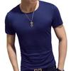Coreano masculino verão sólido cor masculina camiseta manga curta V-neck camiseta masculina comércio exterior atacado venda por atacado barraca fornecimento
