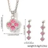 Collar Colgante Trébol de Cuatro Hojas Joyería Set de Pendientes Popular Lujo Nicho Versátil Flor Accesorio para la Clavícula