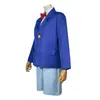 Roupas Cosplay Conan Anime Cosplay Masculina e Feminina Infantil Roupa Edogawa Conan Terno Uniforme Azul