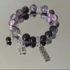 Pulseira Popular Atacado Borboleta Escura Mais Vendida, Pulseira Simples Estilo Antigo Dança da Borboleta Colorida, Pulseira Super Doce Floresta