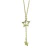Collar de estrella móvil con luz de diamante, cadena de clavícula de nicho de lujo, dulce estrella doble de cinco puntas, regalo de cumpleaños de moda para novia