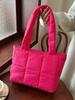 Bolso de mano estilo coreano de gran capacidad, estilo rómbico, de algodón, color liso, informal, bordado, elegante, novedad de 2024