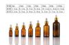 Venta al por mayor de botellas de vidrio marrón para aceites esenciales, muestra cosmética, solución madre, aromaterapia, subenvasado, botella cuentagotas líquida, 5 ml-100 ml
