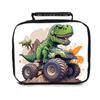 Lonchera Tipo Bandolera de Dinosaurio para Estudiantes de Primaria y Secundaria, Niños, Trabajadores de Oficina, Dibujo Animado con Bolsa para Arroz, Fiambrera para Picnic, Impresión DIY