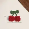 Bolsas Rojas Lindas de Dibujos Animados de Frutas/Animales Listas para Usar, Pasadores para el Cabello de Ropa, Pegatinas de Tela Decorativas Hechas a Mano para Bricolaje y Accesorios