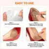 Zapatos de tacón alto para mujer, almohadillas antideslizantes para el talón, pegatinas antirozaduras para el talón, almohadillas de masaje de silicona transparentes e invisibles que no se deslizan