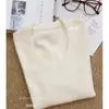 Camiseta Básica de Punto con Cuello Redondo para Mujer, Nuevo Estilo Otoño e Invierno, Top Básico Versátil de Canalé, Top Muy Elegante Estilo Coreano