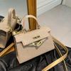 Bolso de Mano de Diamante Brillante de Alta Gama Transfronterizo para Mujer 2025 Nuevo Ingreso Bolso Kelly de Lujo Bolso Cuadrado Pequeño Elegante de Hombro Cruzado