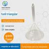 Funil triangular 75mm consumíveis de laboratório equipamento experimental químico consumíveis de equipamento de laboratório atacado no local