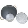 Cubo de Basura Redondo de Hierro, Cubo de Basura de Hierro Galvanizado de Alta Calidad, Cubo de Basura Grande de Hierro, Cubo de Hierro para el Hogar, Cubo de Hierro para Cocina