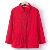 Abrigo Ligero de Primavera 2025 para Mujeres de Mediana Edad y Mayores, Camisa de Primavera Talla Grande para Madres, Top de Manga Larga para Personas Mayores, Atuendo para Abuela
