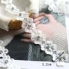 Decoración de flores con diamantes de imitación y encaje de perlas para boda, joyería, pañuelo para la cabeza, collar, accesorios hechos a mano para bricolaje