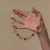 Collar de Cadena para Clavícula Estilo Palacio Retro con Flor Hueca de Pedrería, Borla de Gota de Agua, Conjunto de Accesorios de Moda de Lujo Nicho