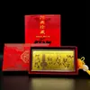 Año del Caballo Billete de Oro Cien Yuan Lámina de Oro Billete Conmemorativo Estuche Acrílico Sobre Rojo Seguro Banco Festival Promoción Regalo