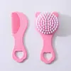 Kit de Pente de Cuidado para Bebê Pente Massageador de Couro Cabeludo de Bebê Pente de Cabelo para Bebê Escova de Banho