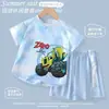 Traje Deportivo de Carro de Tornado para Niños Niños 2026 Nuevo Seda de Hielo Secado Rápido Verano Ropa de Manga Corta para Niños Ropa Infantil