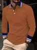 Estilo Minimalista Neutro para Camping al Aire Libre Ligero Superior Sencillo Básico Versátil Manga Larga Camisa POLO MB14