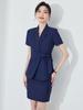 Traje de Negocios de Alta Gama Traje de Verano de Manga Corta para Mujer Vestido de Recepción para Recepcionista Ropa de Trabajo para Técnico de Salón de Belleza Traje