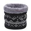 Suéter de Lana Tejida de Invierno Bufanda con Bufanda Gruesa de Terciopelo Niñas Copo de Nieve Blanco Set de Cuello de Doble Capa Bufanda Cálida