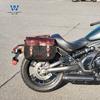 Coche musculoso Wolf adecuado para Vulcan S Kawasaki pequeño dios del fuego bolsa lateral bolsa lateral caja lateral retro modificación bolsa para casco liberación rápida
